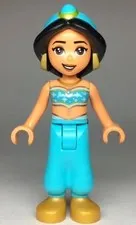 LEGO® Minifigure Disney dp068 Jasmine Pearl Gold Shoes Sparkles on Top