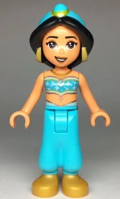 LEGO® Minifigure Disney dp068 Jasmine Pearl Gold Shoes Sparkles on Top