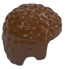 Lego Part 21778 Minifig HAIR  Reddish Brown Short Coiled Texture Male Wig D25