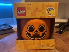 Lego Storage Head Halloween Pumpkin Small NEW