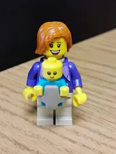 LEGO City Minifigure #60283 Camp Mom with Baby and Front Carrier 