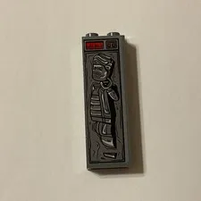 LEGO Brick 1 x 2 x 5 with Human in Carbonite, Red Buttons 2454pb237, Set 75292