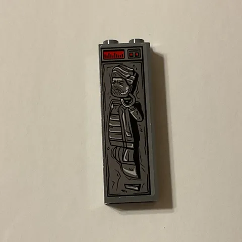 LEGO Brick 1 x 2 x 5 with Human in Carbonite, Red Buttons 2454pb237, Set 75292