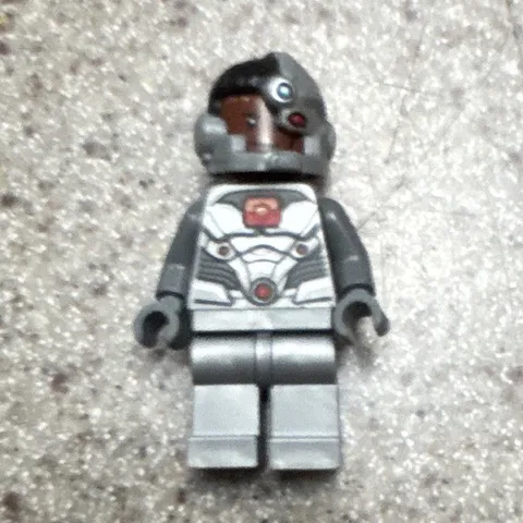 LEGO Gray & Silver Robot/Cyborg Minifigure Figure with Helmet