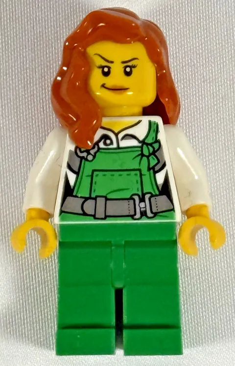 LEGO City CTY0745 Bandit Female Minifigure Green Overalls Police