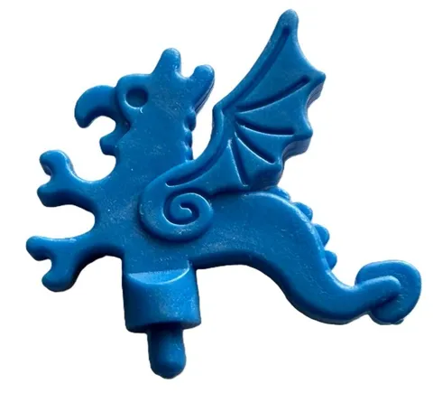 Lego Part x47 Castle Dragon Knight Master Minifig Blue Dragon Helmet PLUME D420