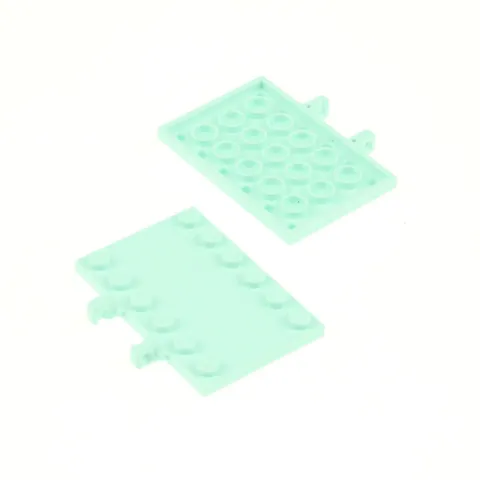 2x LEGO Vehicle Hinge Plate 4x6 Light Aqua Blue Joints 43113 6317534 65133