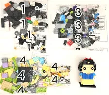 Lego 40622 Disney 100th Celebration BRICKHEADZ Complete Set w/ Built Snow White