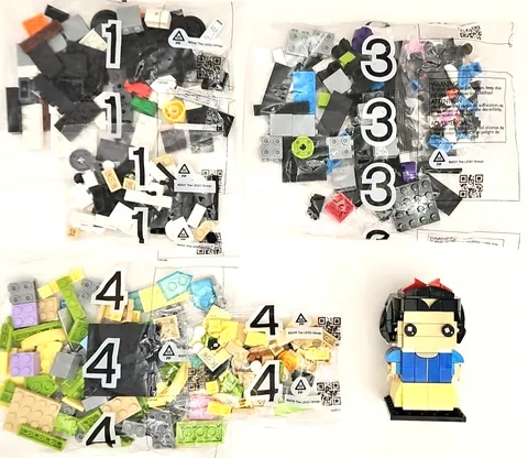 Lego 40622 Disney 100th Celebration BRICKHEADZ Complete Set w/ Built Snow White