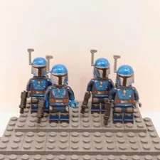 Lego Star Wars Mandalorian Warrior Minifigure sw1345 Lot Of 4 With Blasters