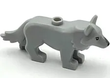Lego New Light Bluish Gray Wolf Black Nose Wolfpack Beast Master Animal