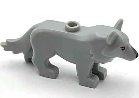 Lego New Light Bluish Gray Wolf Black Nose Wolfpack Beast Master Animal