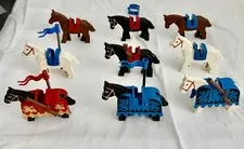 LEGO 6086 Castle Horse Bulk Lot w/ Barding & Saddles, Multicolor