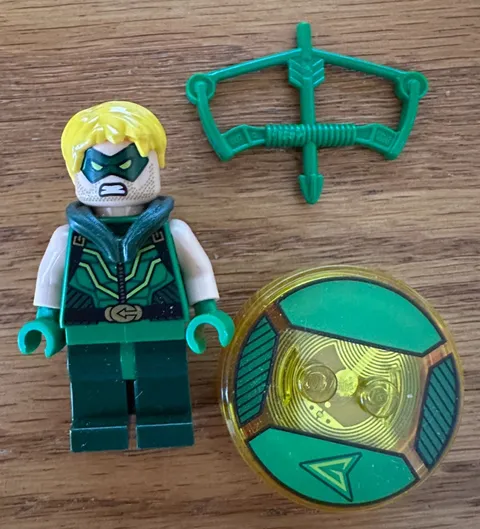 LEGO Dimensions DC Superheroes GREEN ARROW minifigure with disc