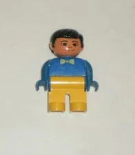 Lego DUPLO Male Figure w/Yellow Legs, Blue Top, Green Bow Tie 4555pb120