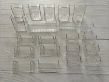 LEGO LOT 21 PCS TRANS CLEAR WINDSCREEN WINDSHIELD VARIETY BUILDING PIECES