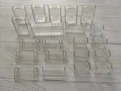 LEGO LOT 21 PCS TRANS CLEAR WINDSCREEN WINDSHIELD VARIETY BUILDING PIECES