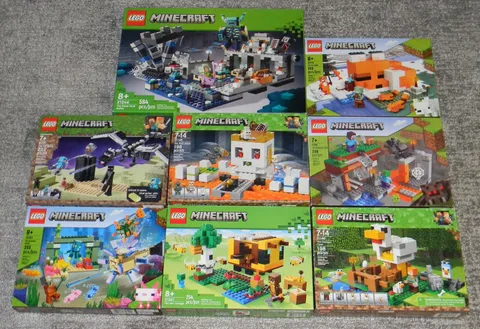 LEGO - Minecraft Lot - 21140, 21145, 21151, 21166, 21178, 21180, 21241, & 21246