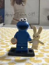 COOKIE MONSTER FIRST PET RABBIT LEGO MINIFIG FIGURE sesame street jim henson