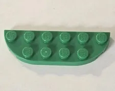 LEGO Parts - Green Plate, Round Corner 2 x 6 Double - No 18980