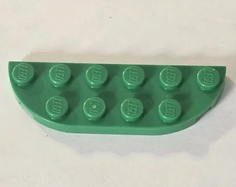 LEGO Parts - Green Plate, Round Corner 2 x 6 Double - No 18980
