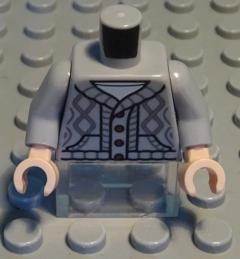 Lego Figure Accessories Top Torso New Grey With Decor