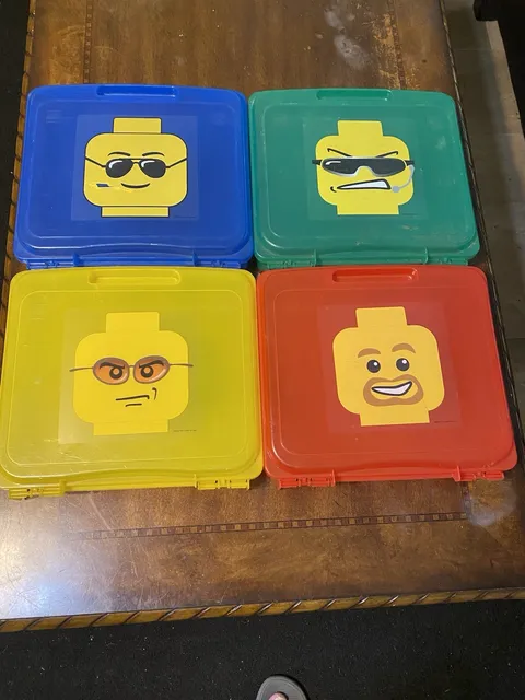 Lego Cases Project Cases Briefcase Style Lot Of 4 Lego Faces Colors 