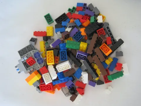 Lego Brick Toys Orange Brown Red White Small Lot
