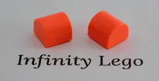 15 LEGO Coral Plate 1 x 1 with Rounded Top Curved Slope (49307)  15 Pieces
