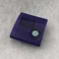 LEGO 15068pb369 Dark Purple Slope, Curved 2 x 2 x 2/3 W/ Black Air Vent (x1)