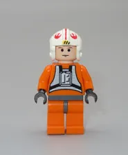 LEGO Star Wars Luke Skywalker Pilot orange jumpsuit minifigure 7666 10178 6212