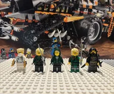 LEGO NINJAGO Minifig Lot of 5 Ninjas - Lloyd, Cole, and Zane Rebooted w/ Weapons