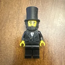 LEGO Minifigures Series 1 Abraham Lincoln Minifigure w/ Top Hat Black Suit
