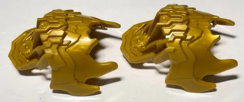 LEGO® 20475 Bionicle Shoulder Armor, Jagged Spiky Quantity Two Pearl Gold