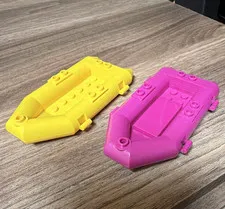 LEGO Inflatable Raft Boat Hull Lot of 2 Yellow & Pink Replacement Parts