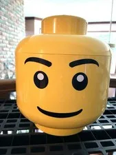 Lego Sort & Store XL Minifigure Head Storage Container Retired 2010 Yellow 12”
