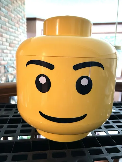 Lego Sort & Store XL Minifigure Head Storage Container Retired 2010 Yellow 12”