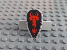 Lego 70403 - Long Shield with Red Dragon Head - Used