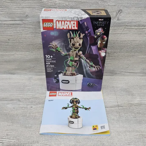 LEGO Marvel 76297 Dancing Groot Box & Instruction Manual ONLY Guardians Galaxy