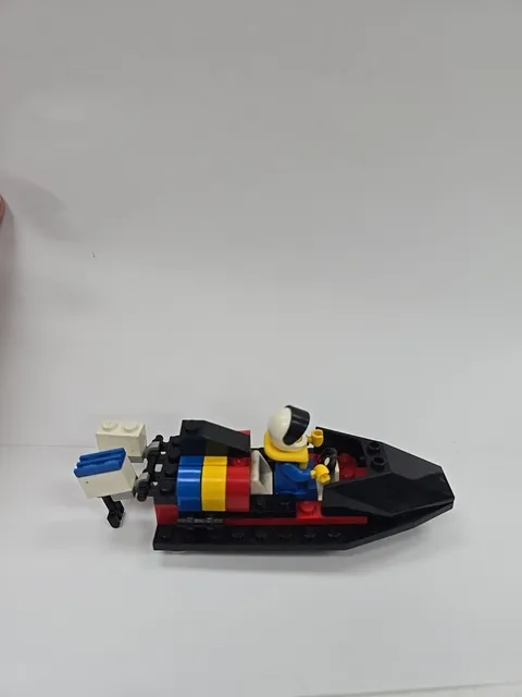 LEGO 6537 Classic Town Hydro Racer Boat w Figure Box and Instructions INCOMPLETE