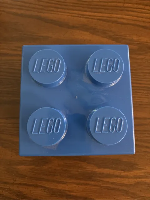 Lego 853235 - 2x2 Blue Storage Brick Box - Removable Lid
