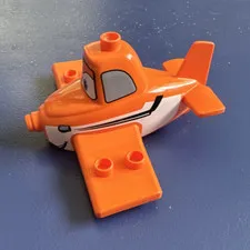 LEGO Duplo Dusty Disney Pixar Plane Orange White Airplane Aircraft Part 