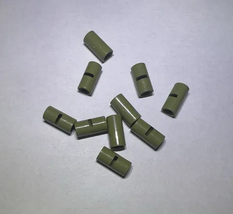 Lego Technic Lot Of 10 Pin Connector Round 2L Slot Olive Green New 485