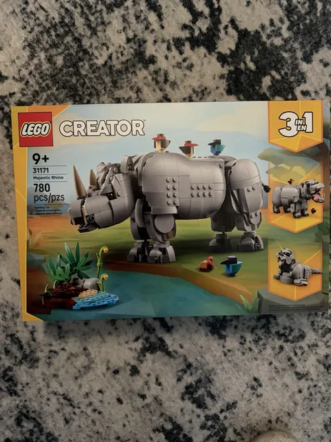 LEGO 31171 Wild Animals Majestic Rhino 3in1 Creator New Factory Sealed in Box