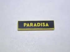 Lego 1x4 Black & Yellow Sign Tile Paradisa City New Printed 242