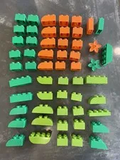 LEGO DUPLO Building Blocks 55pc Mixed Size Lot Bright Green Lime Orange