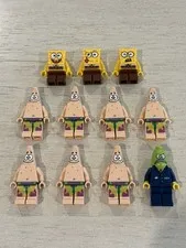 LEGO SpongeBob Minifigure Lot bob001 7x bob002 bob007 bob008 bob015