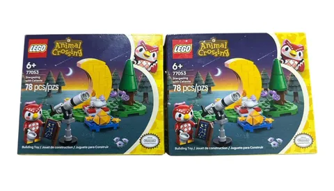 Lot of 2 LEGO Animal Crossing 77053 Stargazing with Celeste 78pc New Sealed