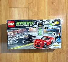 LEGO Speed Champions Chevrolet Camaro Drag Race 75874 Complete Set 445 Pieces