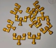 NEW LEGO® 10 Pearl Gold Minifig Utensil Candlestick Candelabra